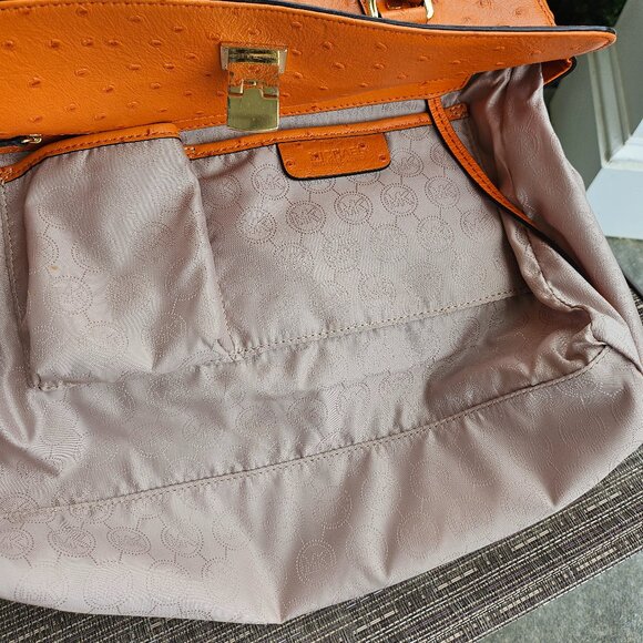 Michael Kors Astrid Lage Satchel - Tangerine - Picture 8 of 17